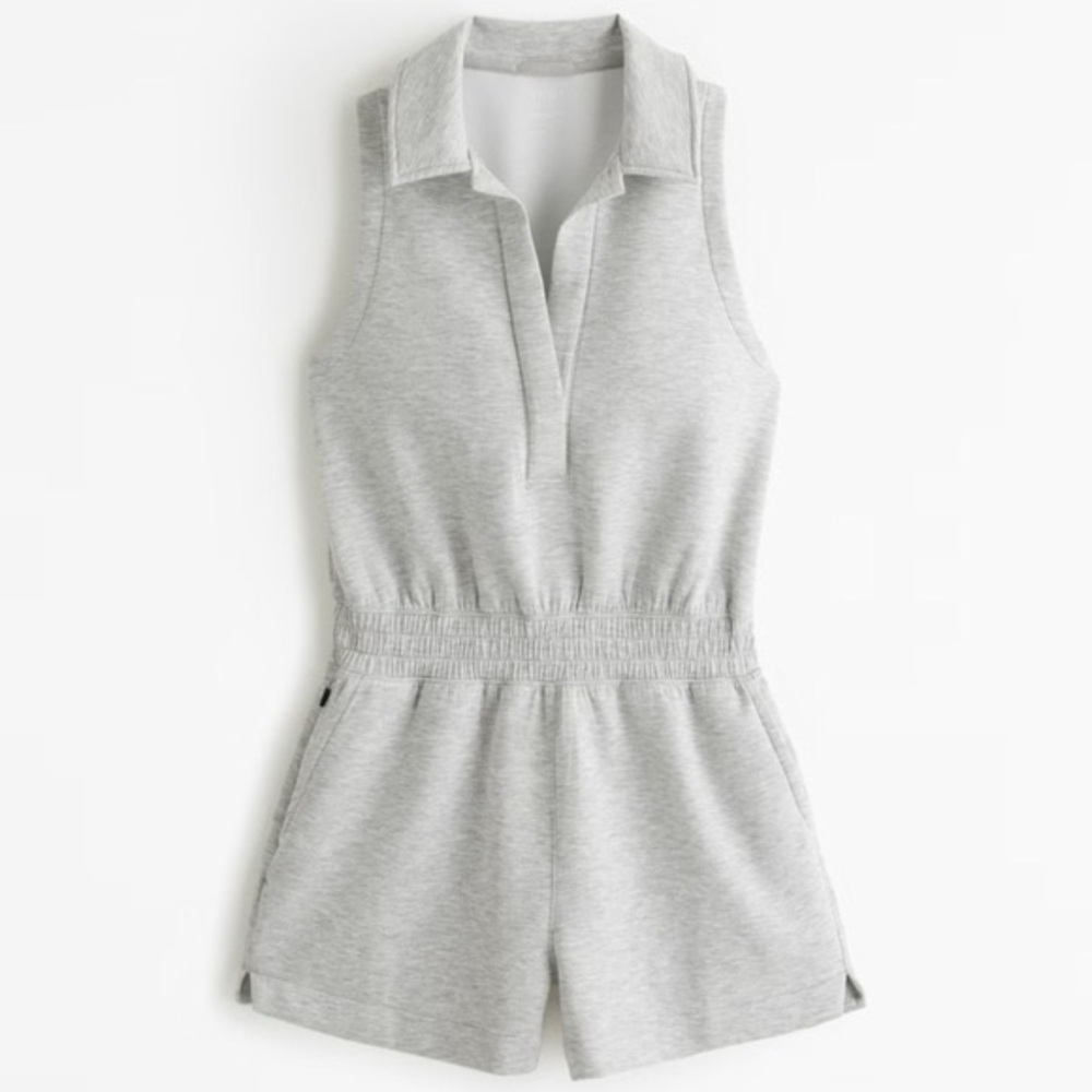 Abercrombie YPB Gray Scuba Collar Romper